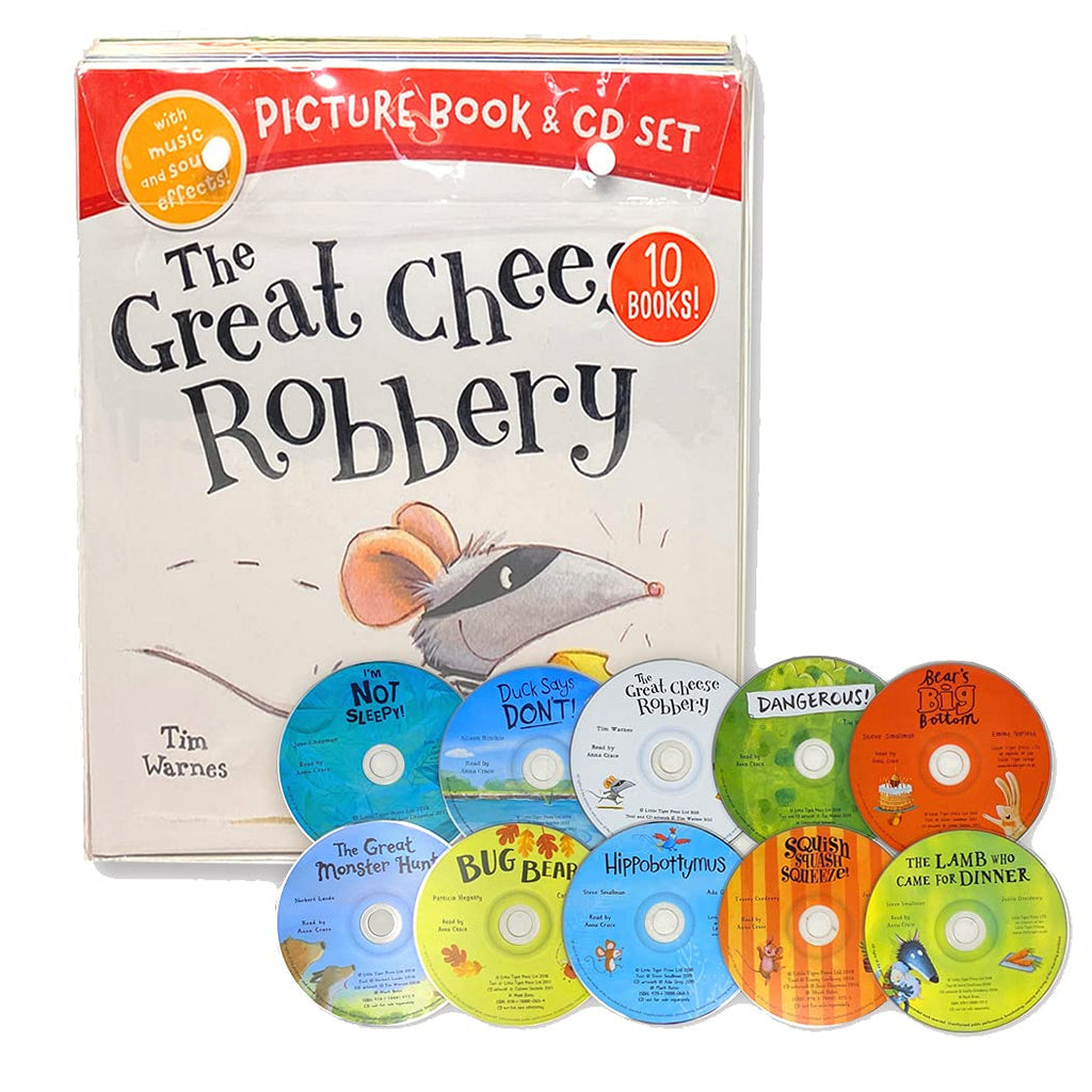 The Great Cheese Robbery and Other Stories Collection 10 Books & CDs Set (Bed Times Story, Bedtime Stories For Kids)