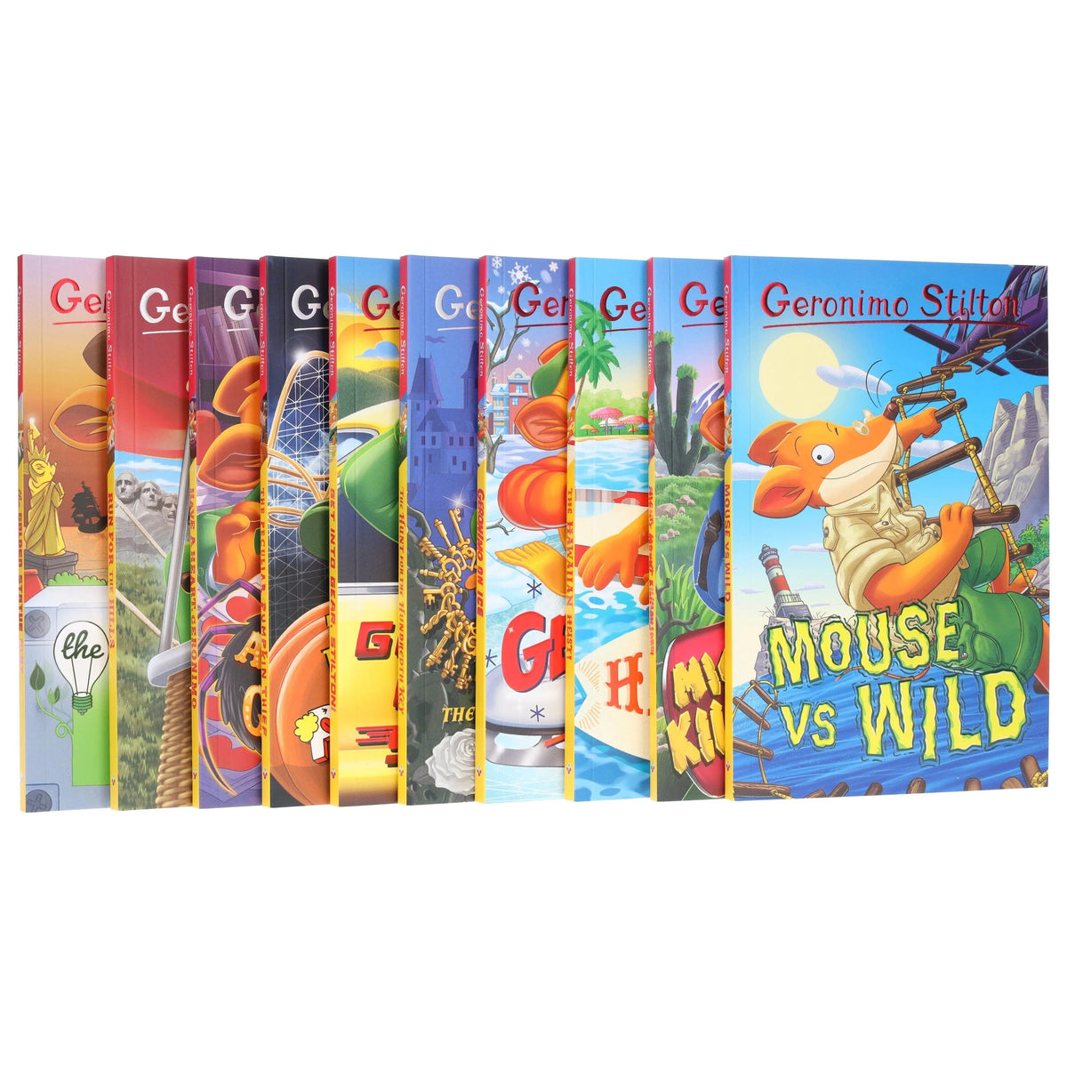 Geronimo Stilton The Illustrated 10 Book Collection (Series 7) Box Set - Ages 5-8 - Paperback