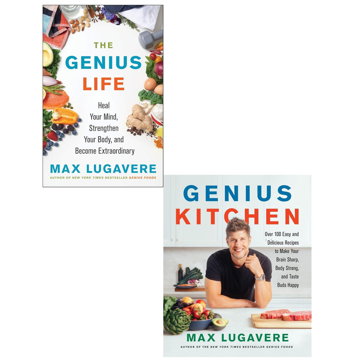 The Genius Life, Genius Kitchen 2 Books Collection Set by Max Lugavere