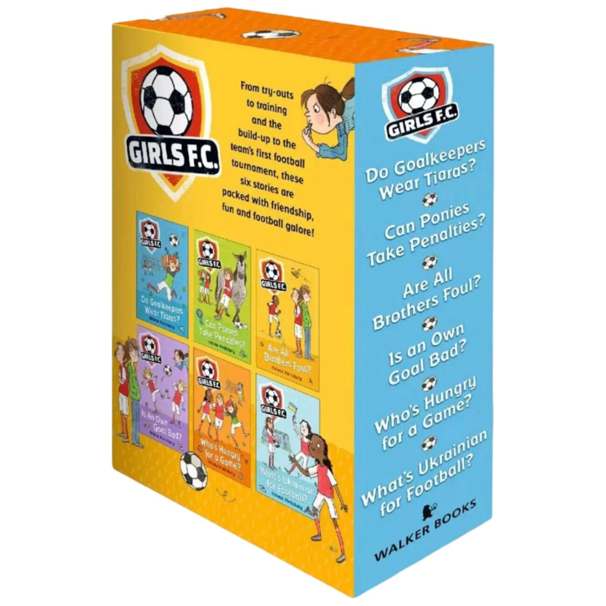 Girls F.C. 6 Books Collection Set by Helena Pielichaty (What's Ukranian for Football, Who's Hungry For a Game, Is an Own Goal Bad, Are All Brothers Foul, Can Ponies Take Penalties, Do Goalkeepers Wear