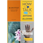 Manifest [h], How to Talk to Anyone, The Highly Sensitive Person, Unf*ck Yourself 4 Books Collection Set