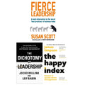 The Happy Index [h], The Dichotomy of Leadership [h], Fierce Leadership Collection 3 Books Set by James Timpson, Susan Scott, Leif Babin & Jocko Willink