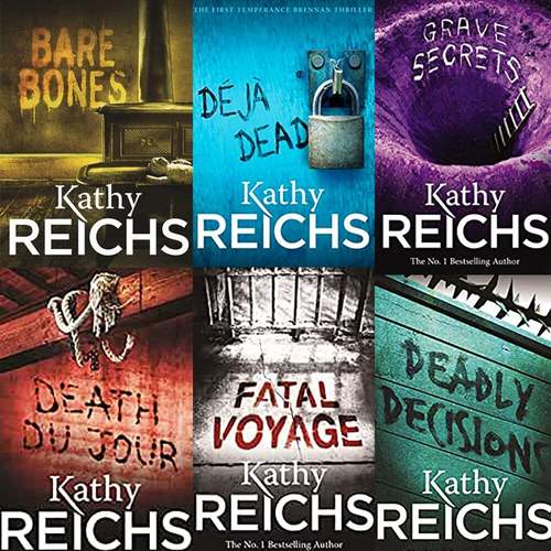 Kathy Reichs Temperance Brennan Collection 6 Books Set | Deja Dead, Death Du Jour, Deadly Decisions, Fatal Voyage, Grave Secrets, Bare Bones