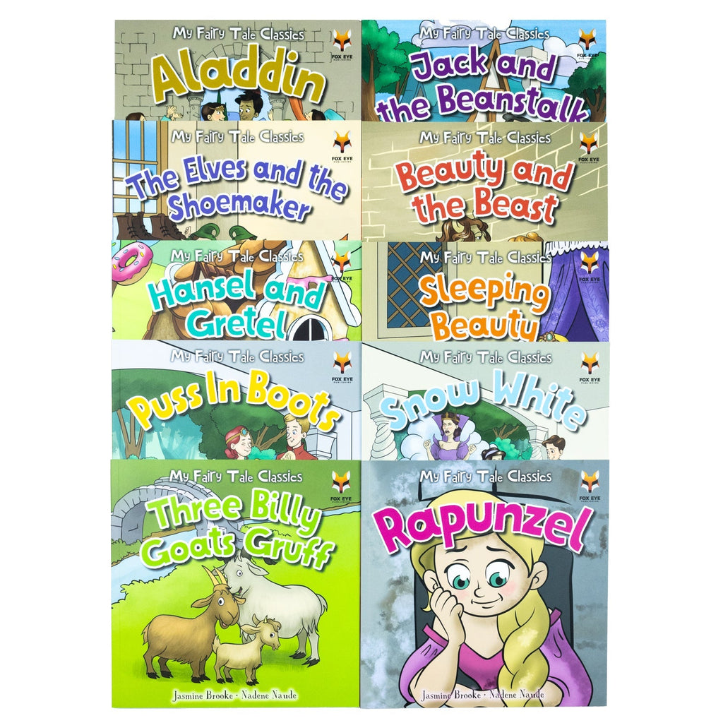 My First Fairytale Childrens Classic 10 Picture Books Collection Set – Aladdin, Beauty & The Beast, Puss in Boots, Jack & The Beanstalk, Hansel & Gretel & More – Storybooks for Kids Ages 3–7