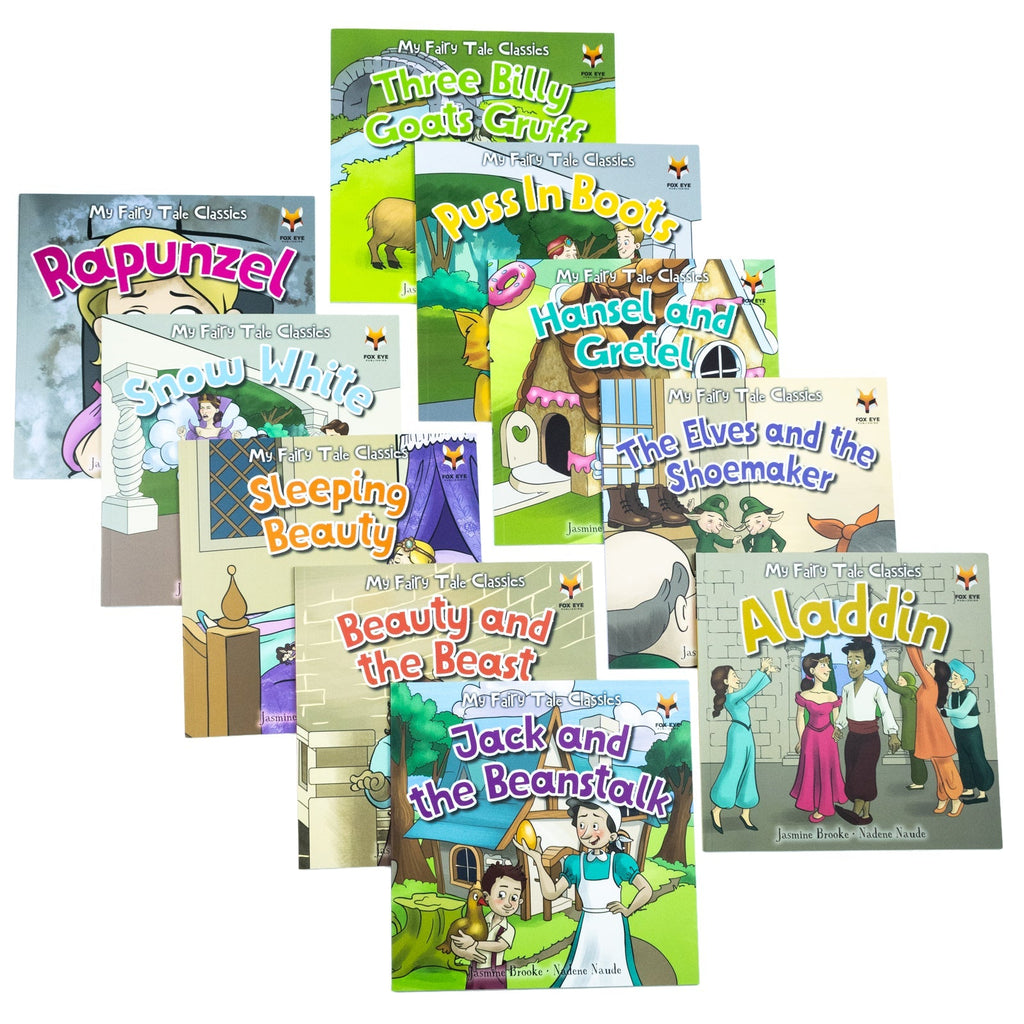 My First Fairytale Childrens Classic 10 Picture Books Collection Set – Aladdin, Beauty & The Beast, Puss in Boots, Jack & The Beanstalk, Hansel & Gretel & More – Storybooks for Kids Ages 3–7