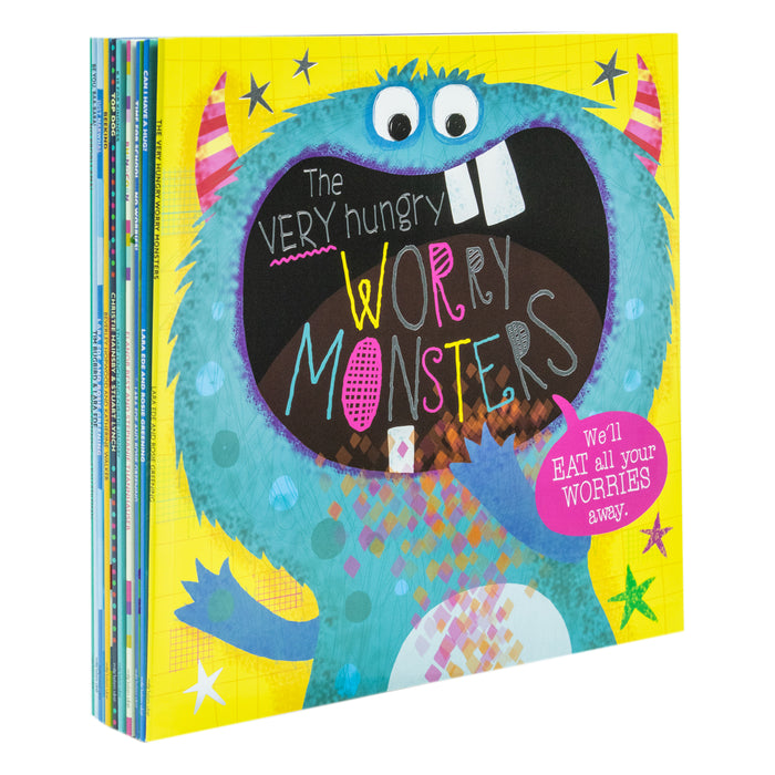 The Very Hungry Worry Monster Behaviour and Emotions Library 10 Book Set Collection: (Can I Have a Hug?, Time for School No Worries, Bee Kind, Be You, Rhino Corn, K is for Kindness)