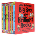 Leslie Patricelli's Big Box of Brilliant Books - 8 Board Books Collection Set (Higher! Higher!, On My Potty, In The Bath, Huggy Kissy, Tickle, Toot, No No Yes Yes and Quiet Loud)