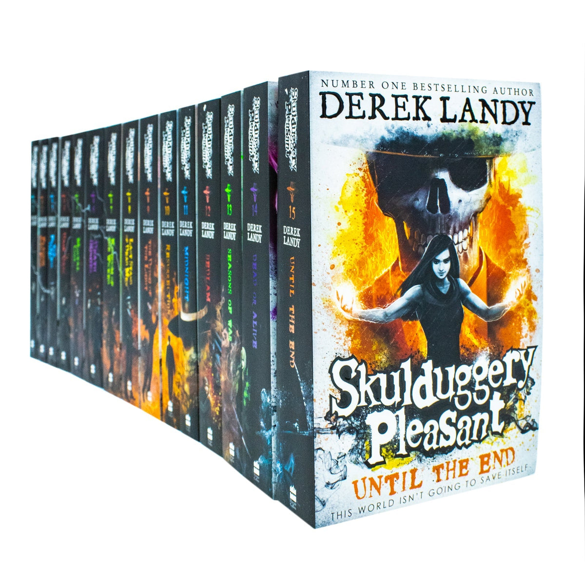 Skulduggery Pleasant 15 Books Collection Set By Derek Landy Skulduggery Pleasant, Playing With Fire, The Faceless Ones, Dark Days, Mortal Coil &amp; More