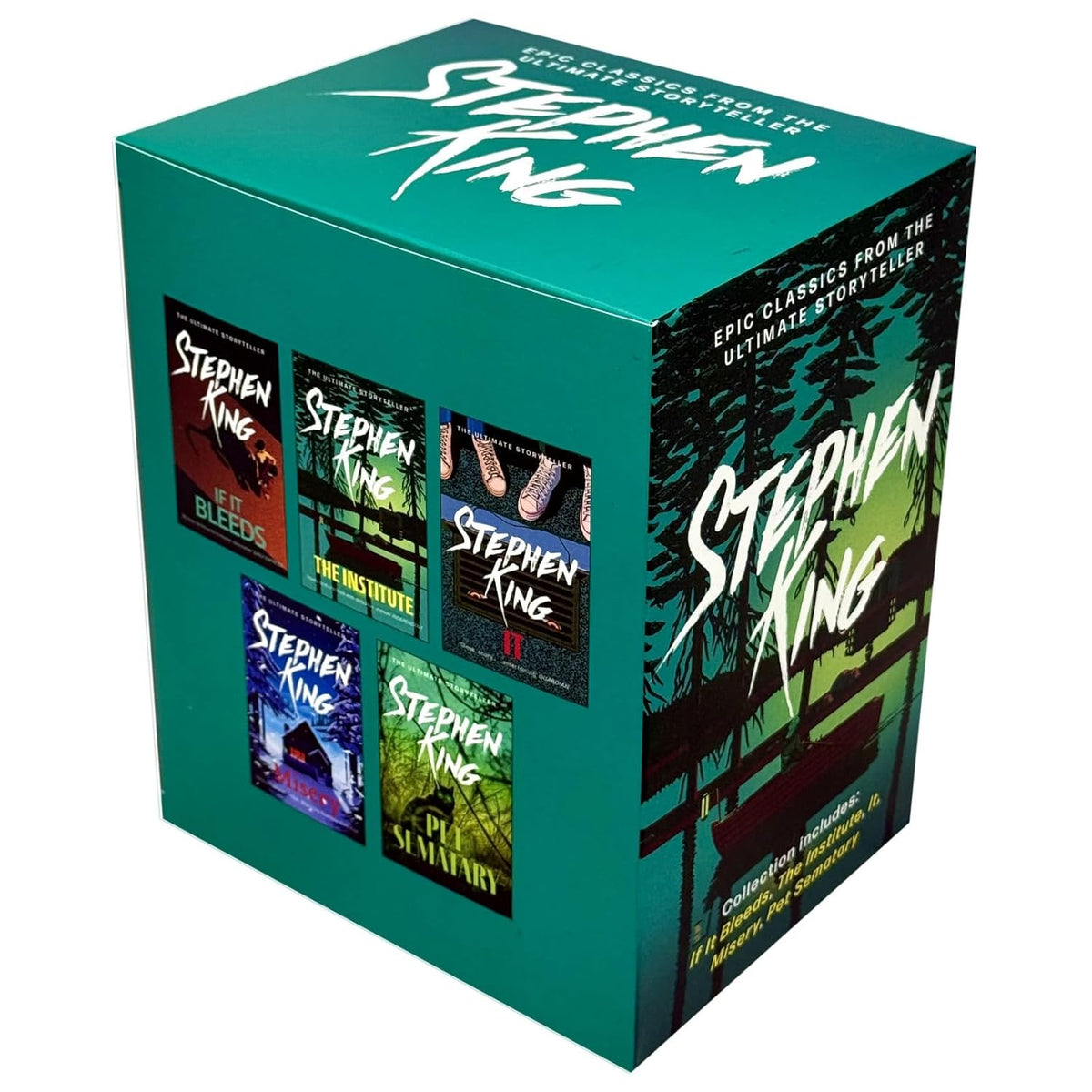 Stephen King Classic Collection 5-Book Box Set – If It Bleeds, The Institute, IT, Misery, Pet Sematary