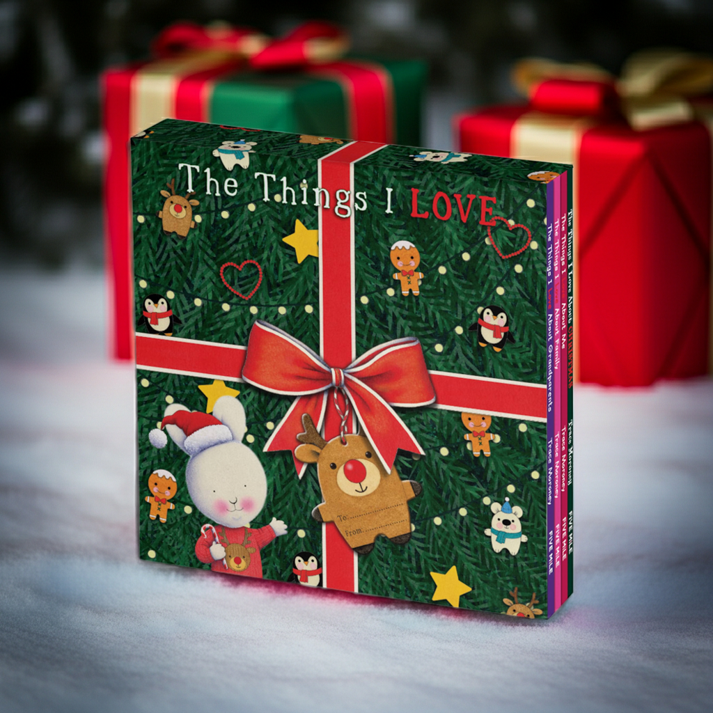 Christmas Magic: The Things I Love About Christmas – Deluxe 4-Book Hardback Gift Set by Trace Moroney (Ages 3–5)