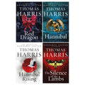 Thomas Harris Hannibal Lecter Series 4 Books Collection (Red Dragon, Hannibal, Silence Of The Lambs, Hannibal Rising) (New Covers)