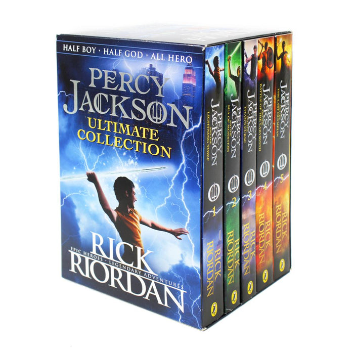Percy Jackson Series by Rick Riordan 5 Books Collection Box Set - Ages 9-14 - Paperback