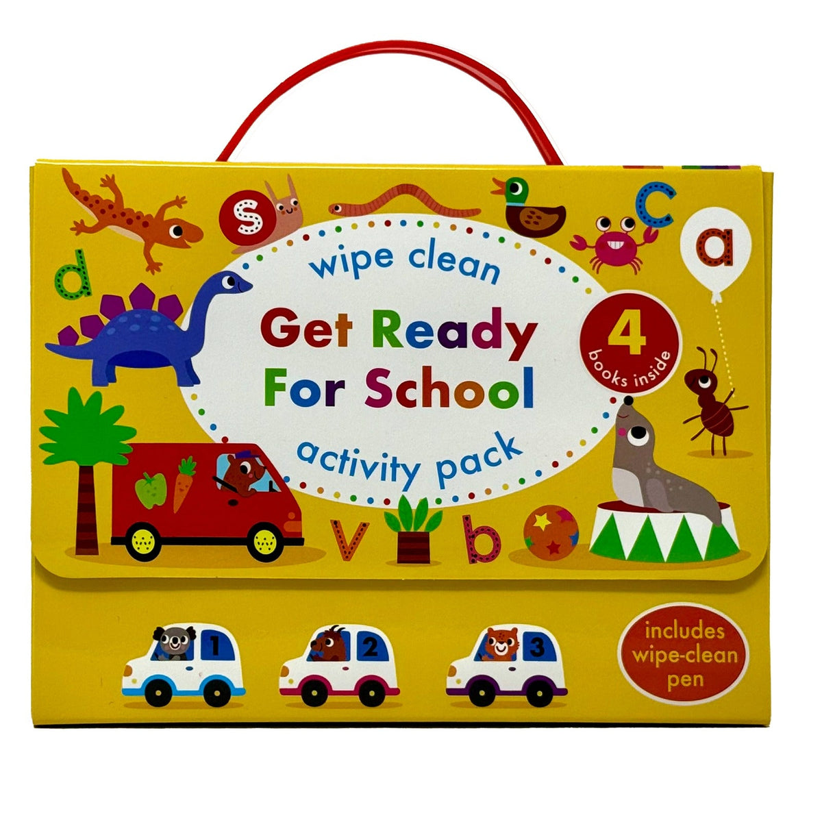 Wipe Clean Get Ready For School Activity Pack Collection 4 Books Set (with pen)