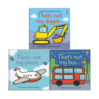 That's not my Series 3 Books Collection Set by Fiona Watt(That's not my digger, That's Not My Plane  &That's not my bus)
