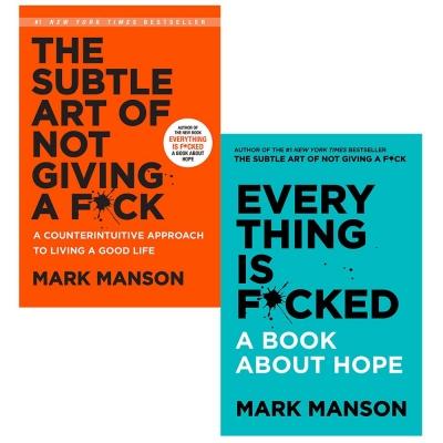 [h] The Subtle Art Of Not Giving A F*ck and Everything Is F*cked 2 Books Collection Set by Mark Manson