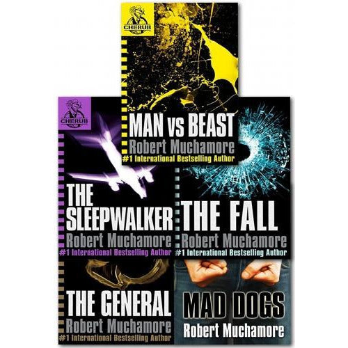 Cherub Series 2 Collection Robert Muchamore 5 Books Set Man Vs Best, The Fall, Mad Dogs, The Sleepwalker, The General