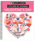 Brain Games - Sticker by Number: Valentine's Day 10 Heartwarming Designs No Mess Art Activity Book Gift for Kids, Teens & Adults Perforated Pages, Spi