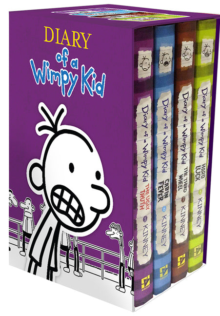 Diary of a Wimpy Kid Box of Books 5-8 h Gift Set: Ugly Truth, Cabin Fever, the Third Wheel, Hard Luck: Ugly Truth, Cabin Fever, the Third Wheel, Hard Luck