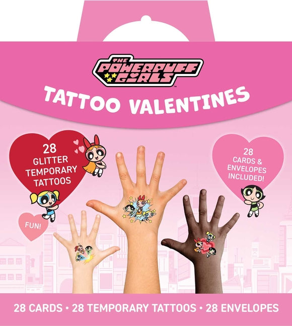 Powerpuff Girls Temporary Tattoo Valentines: School Valentines: School Valentines