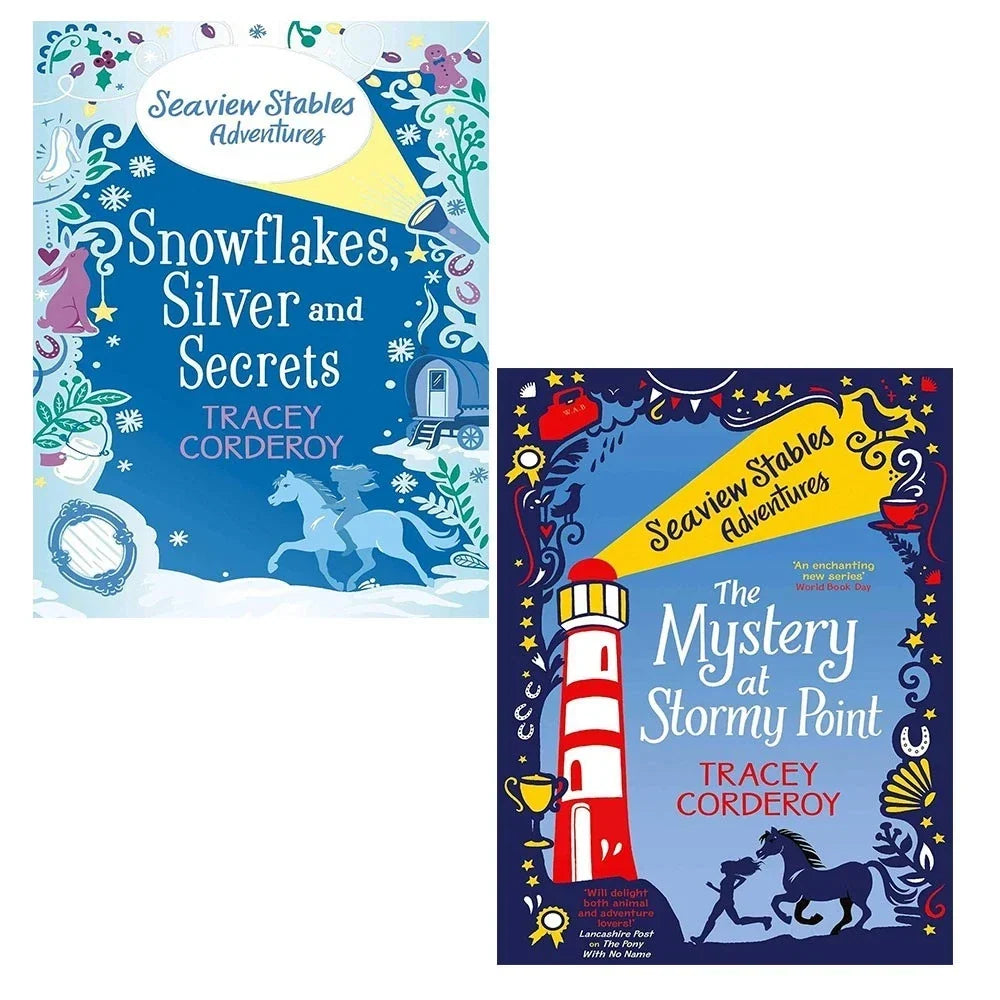 Tracey Corderoy Seaview Stables Adventures Series 2 Books Collection Set (Snowflakes Silver and secrets,The Mystery at Stormy Point)
