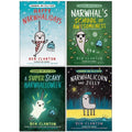 Narwhal and Jelly Series 4 Books Collection Set by Ben Clanton(Happy Narwhalidays ,Narwhal’s School of Awesomeness, Narwhalicorn And Jelly & A Super Scary Narwhalloween)