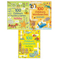 Phillip Clarke Collection 3 Books Set (100 Children's Puzzles and Games: Holiday,100 Children's Crosswords: Travel &  100 Children's Wordsearches: Animals)