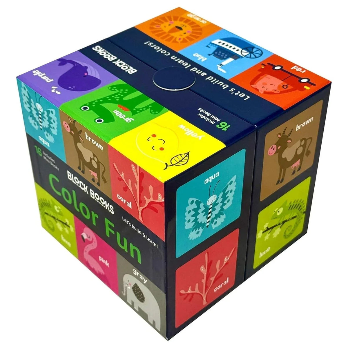 Children’s Colour Fun Learning 16 Mini Books Collection Box by Lake Press