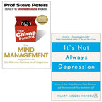 Chimp Paradox Prof Steve Peters, It's Not Always Depression 2 Books Collection Set