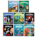 Priddy Explorers Series 8 Books Collection Set by Priddy Books, Roger Priddy (Space, Sharks, Dinosaurs, Human Body, Bugs and Slugs, Volcanoes Rocks and Minerals, Mega Machines, Predators)