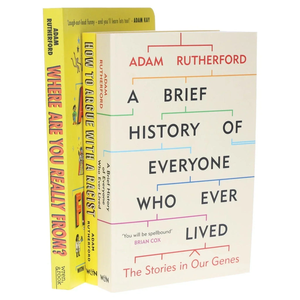 Adam Rutherford 3 Books Collection Set(A Brief History of Everyone Who Ever Lived, How to Argue With a Racist  & Where Are You Really From?)