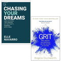 Chasing Your Dreams By Elle Navarro, Grit By Angela Duckworth 2 Books Collection Set