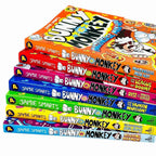 Bunny vs Monkey 7 Books Collection Set By Jamie Smart (Bunny vs Monkey, Supersonic Aye-aye, The Human Invasion, Rise of the Maniacal Badger, the League of Doom!, Multiverse Mix-up & Machine Mayhem)