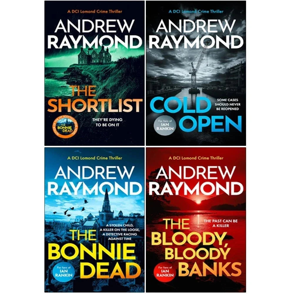 DCI Lomond Crime Thrillers Series 4 Books Set by Andrew Raymond (Bonnie Dead, Shortlist)