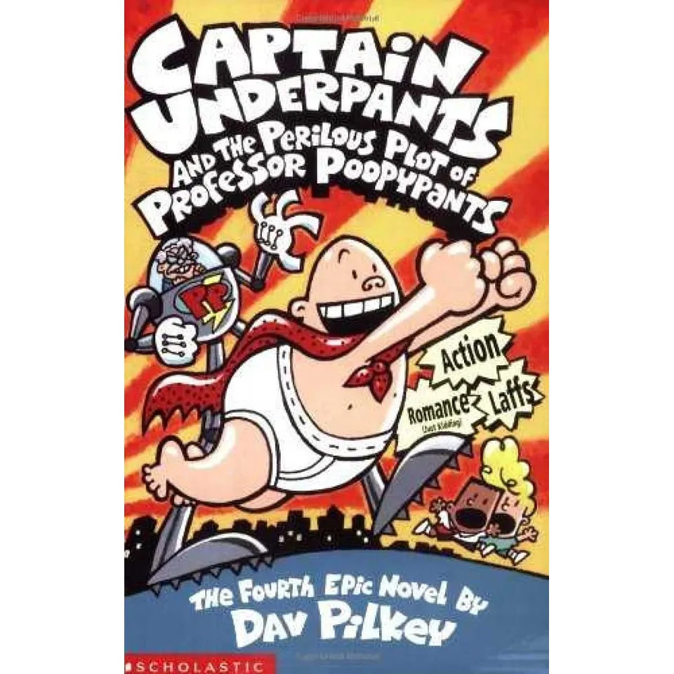 Captain Underpants Collection 5 Books Set by Dav Pilkey Professor(Adventures of Captain Underpants,Talking Toilets, Poopypants,Boy Part One,Boy Part Two)
