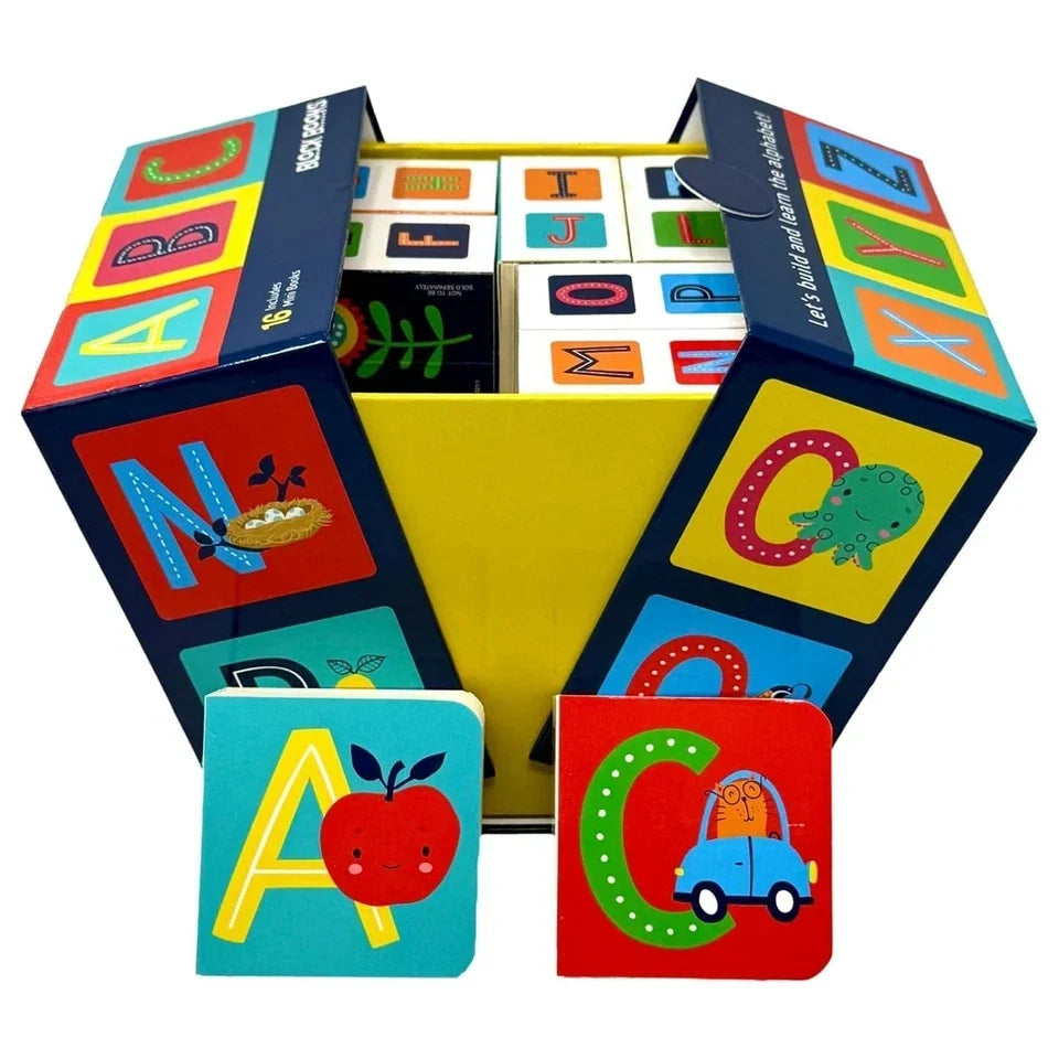 Children’s Alphabet Learning 16 Mini Books Collection Box by Lake Press