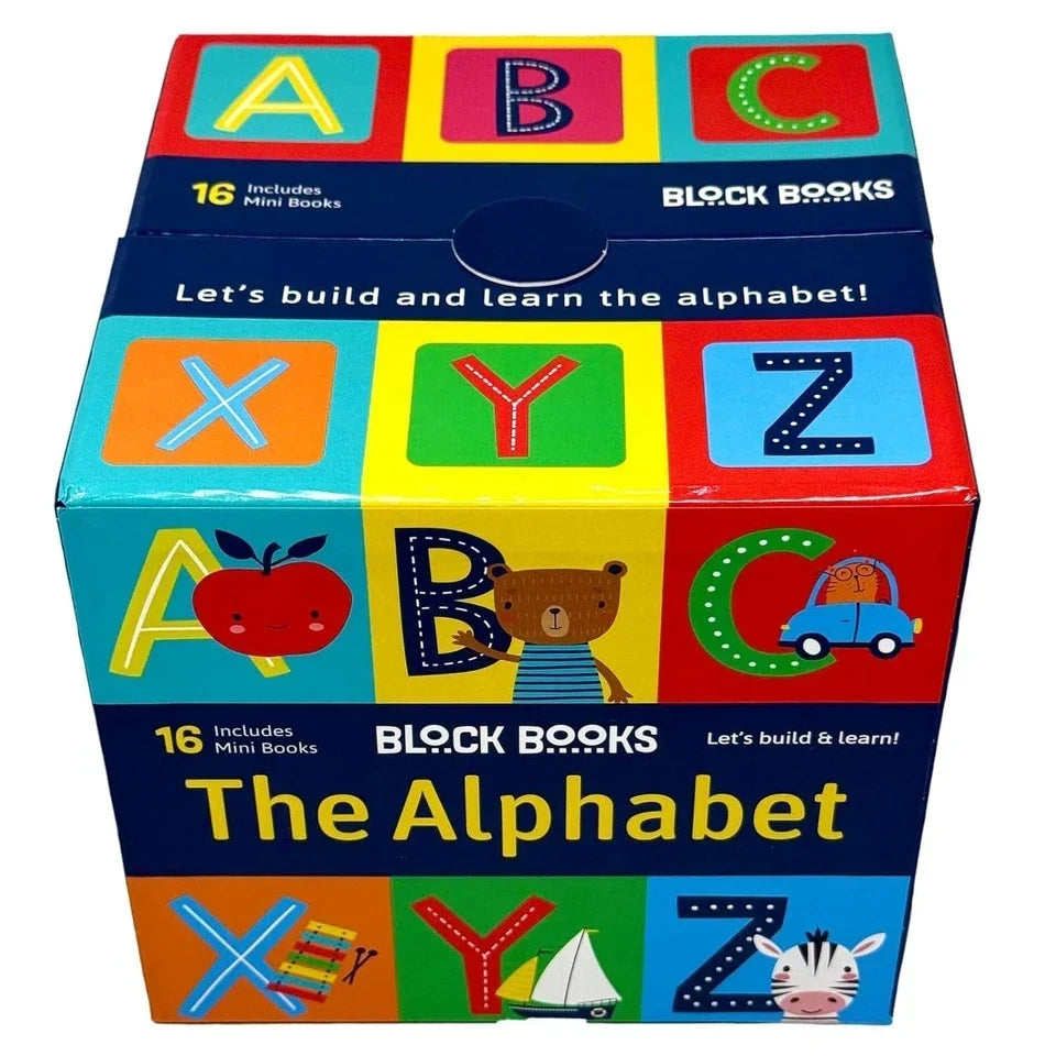 Children’s Alphabet Learning 16 Mini Books Collection Box by Lake Press
