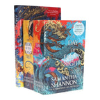 Roots of Chaos Series 3 Books Collection Set by Samantha Shannon(The Priory of the Orange Tree, A Day of Fallen Night  & Among the Burning Flowers(Hardback))