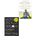 A Survival Guide for Life, Notes on a Nervous Planet 2 Books Collection Set