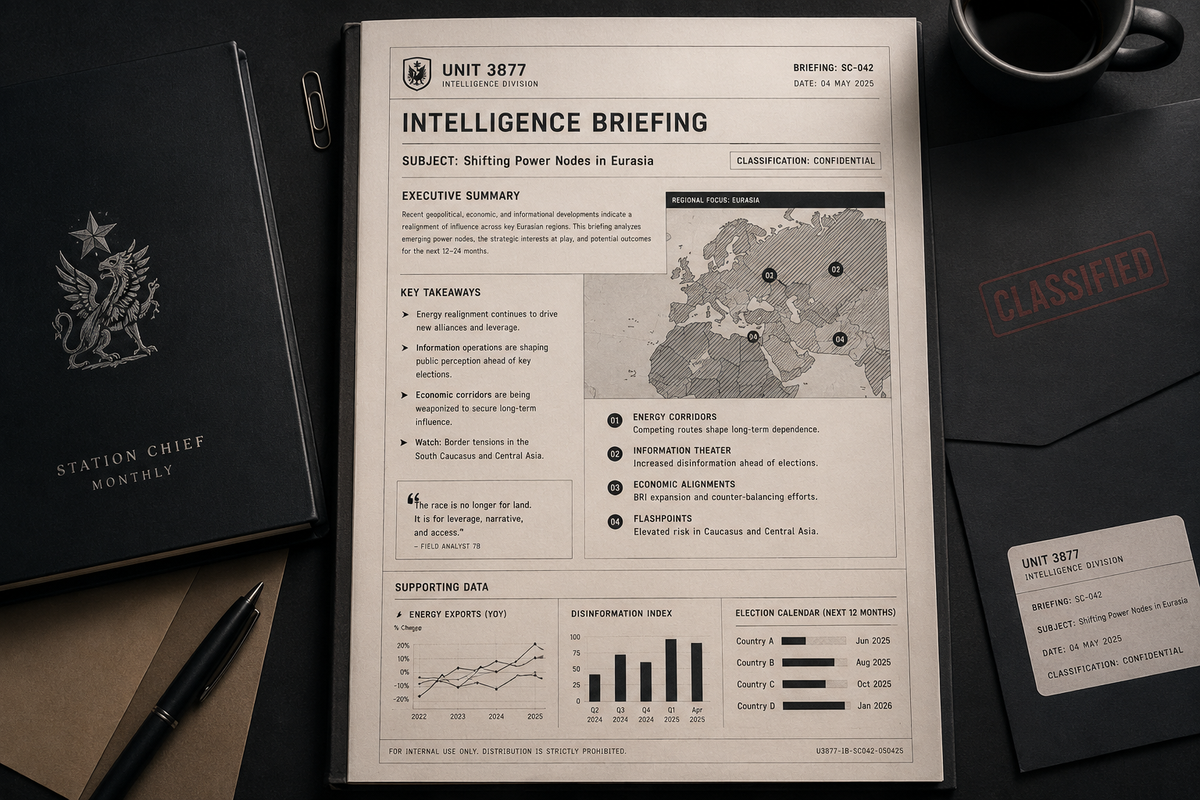 UNIT 3877 - STATION CHIEF MONTHLY ESPIONAGE FICTION SUBSCRIPTION